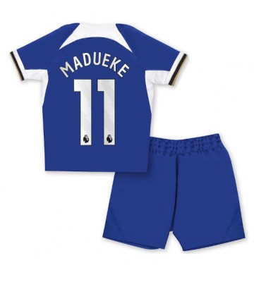 Chelsea Noni Madueke #11 Primera Equipación Niños 2023-24 Manga Corta (+ Pantalones cortos)